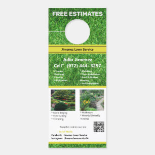 Affichette De Porte Photographie colorée Services Paysage Code QR