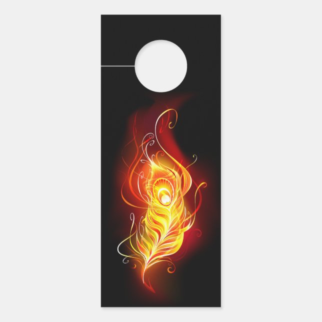 Affichette De Porte Plumes de paquetage de feu (Devant)