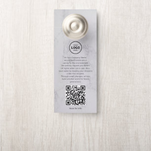 Affichette De Porte Porte-clés QR Code avec logo d'hôtel pour informat