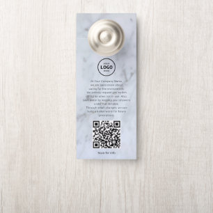 Affichette De Porte Porte-clés QR Code avec logo d'hôtel pour les info