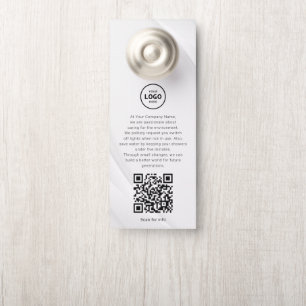 Affichette De Porte Porte-clés QR Code Logo Hôtel Informations Invité