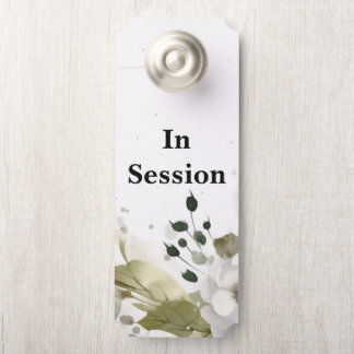 Affichette De Porte Porte de bureau du thérapeute de session