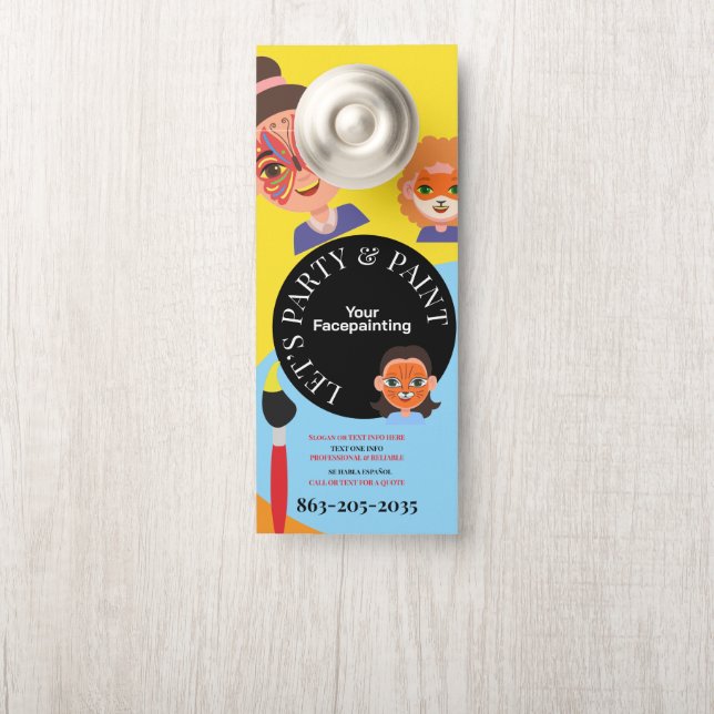 Affichette De Porte Professional Facepainting Face Artist (Sur le bouton)
