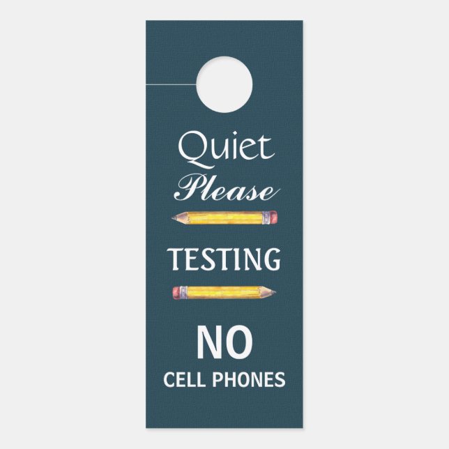 Affichette de porte - Quiet - Test (Devant)