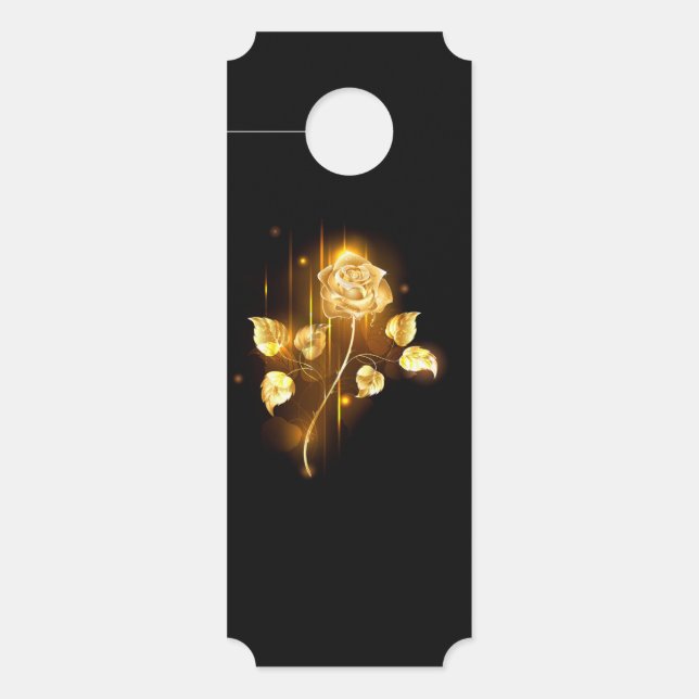 Affichette De Porte Rose d'or ( rose d'or ) (Devant)