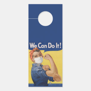 Affichette De Porte Rosie le Riveter et Oncle Sam Want Us...
