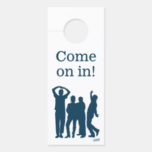 Affichette De Porte Seinfeld   Graphique de silhouette de groupe