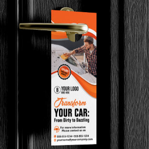 Affichette De Porte Service de detailing automobile lavage cirage de v