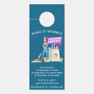 Affichette De Porte Service de ménage du regroupement des fournitures