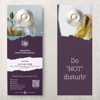 Affichette De Porte Service de nettoyage moderne Promotionnel Personna
