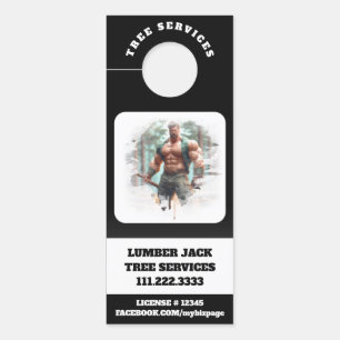 Affichette De Porte *~* Services Arbre QR Porte Jack en bois