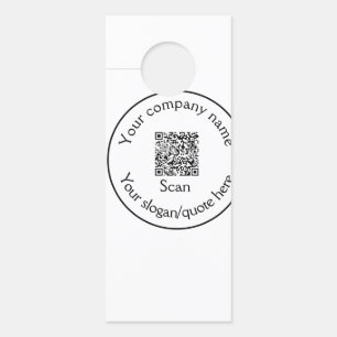 Affichette De Porte simple minimum ajouter votre code Q R scanner ajou