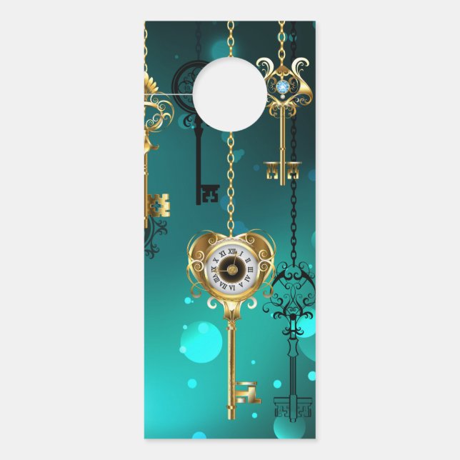 Affichette De Porte Skeleton Keys on Green Background (Devant)