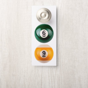 Affichette De Porte SlipperyJoe 69 table de billard dur deux boules de