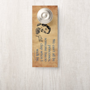 Affichette De Porte SlipperyJoe's Princess clap marchant drôle les ann