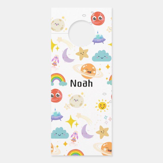 Affichette De Porte Solaire Ciel Cute Personnalisé (Devant)