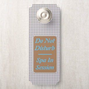 Affichette De Porte Spa En Session Vertical Tan Chain Blue Diamond DH