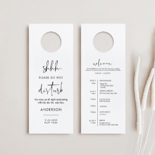 Affichette De Porte STELLA Mariage Ne Disturbe Pas Lettre De Bienvenue