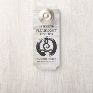 Affichette De Porte Symbole ZEN du guérisseur Pose de la méditation de
