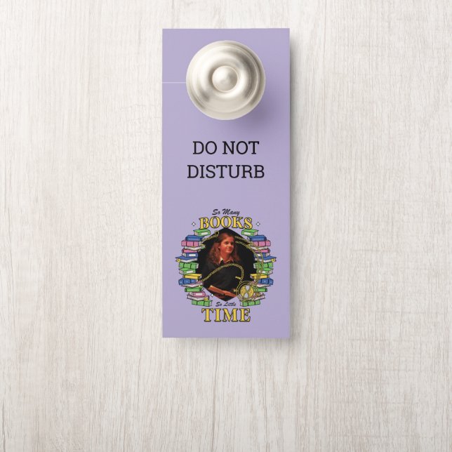 Affichette De Porte Tant De Livres, Si Peu De Temps (Sur le bouton)
