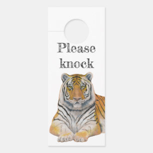 Affichette De Porte Tigre