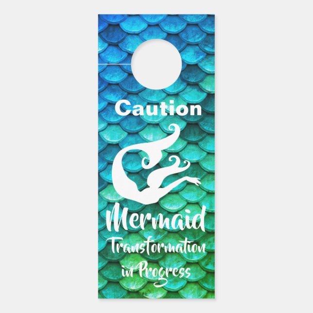 Affichette De Porte Transformation de sirène en cours/terminée | (Devant)
