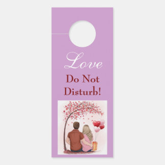 Affichette De Porte Valentine Couple Love Do Not Disturb