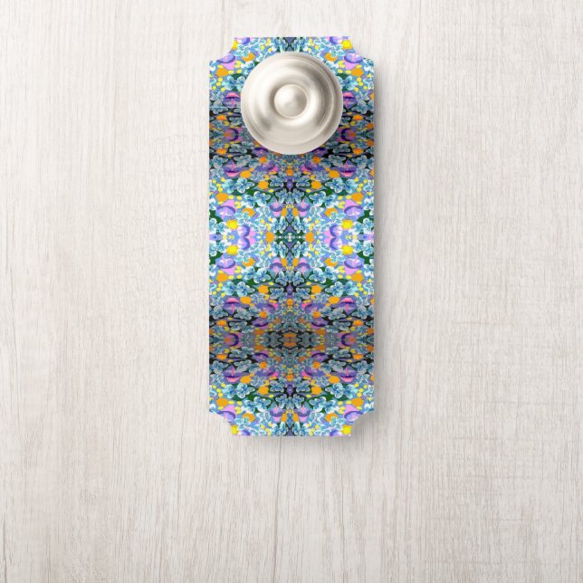 Affichette De Porte Violets Et Lampes (Sur le bouton)