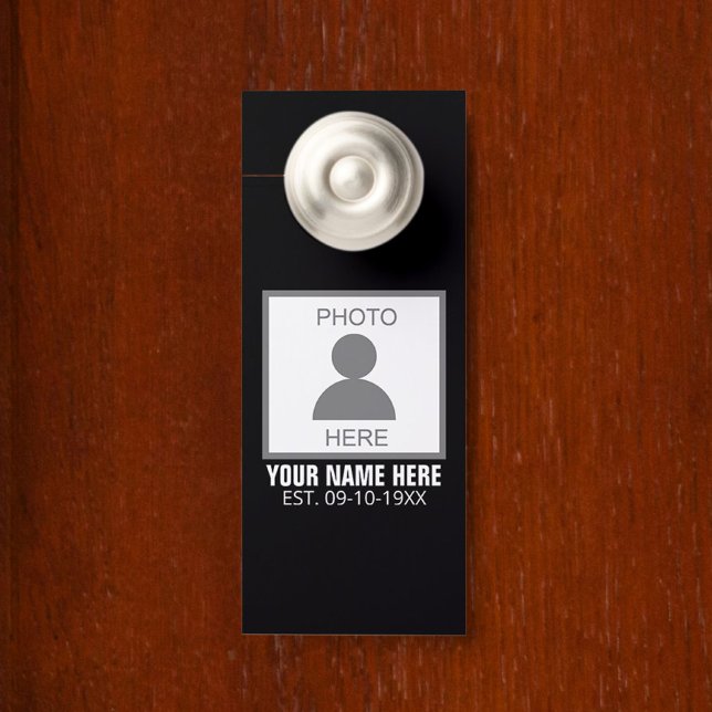 Affichette De Porte Votre photo ici Nom et âge (Créateur téléchargé)