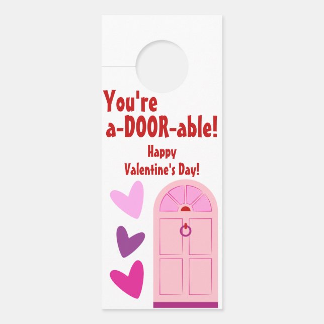 Affichette De Porte Vous êtes l'Affichette de porte de Valentine. (Devant)