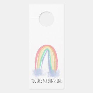 Affichette De Porte Vous êtes mon eau de soleil aquarelle arc-en-ciel