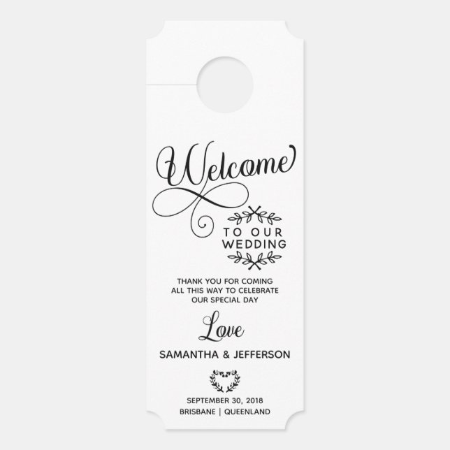 Affichettes de porte Mariages rustiques (Devant)