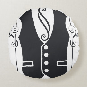 Affiliated With The Hustlers Round Pillow