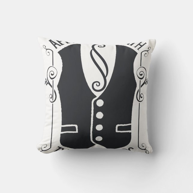 Affiliated With The Hustlers Throw Pillow (Front)