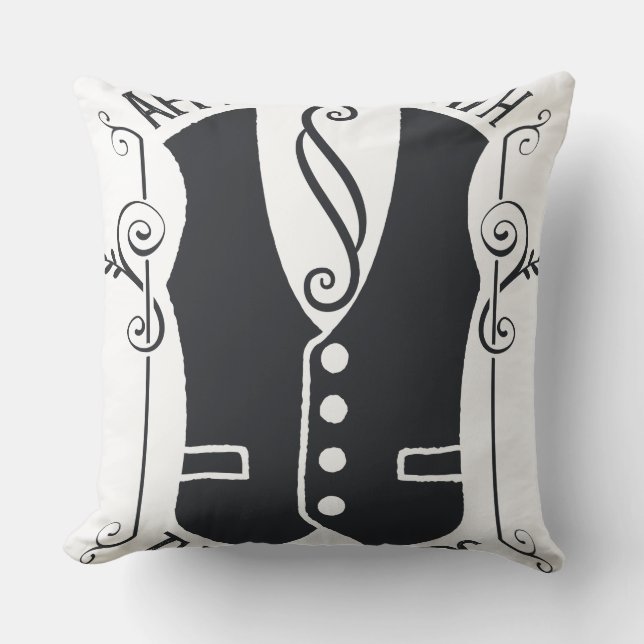 Affiliated With The Hustlers Throw Pillow (Front)