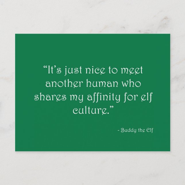 Affinity for Elf culture Postcard (Front)