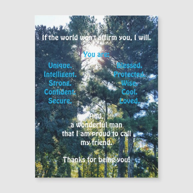 Affirm & Encourage Magnetic Greeting Card (Front)