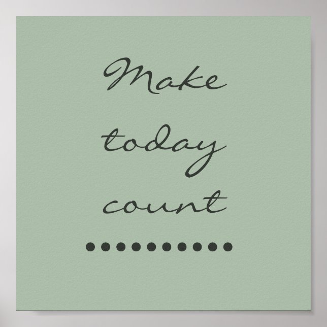 Affirmation art! Positive incentive wall  Poster (Front)