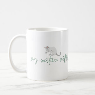 Affirmation Cat Mug, "My Existence Matters" Coffee Mug