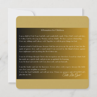 Affirmation for Children-single note card