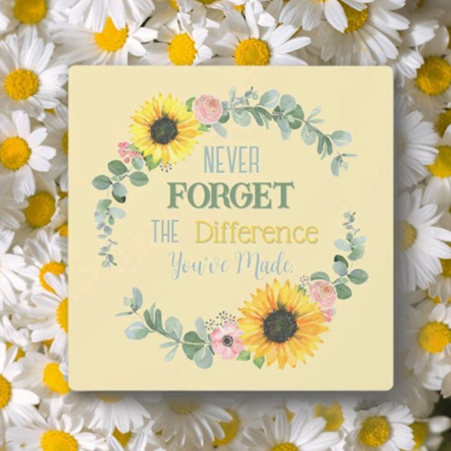 Affirmation Gift! Thoughtful, floral gift tabletop Plaque (Creator Uploaded)
