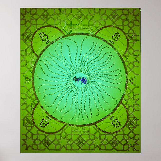 Affirmation Mandala Poster (Front)