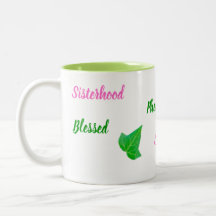 Affirmation Mug d'ivoire vert à deux tons