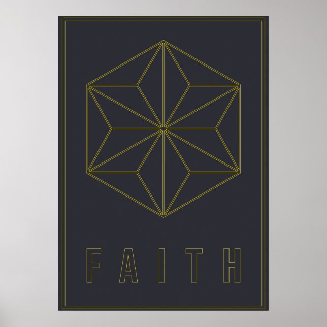 Affirmation poster to have faith and be grateful (Front)