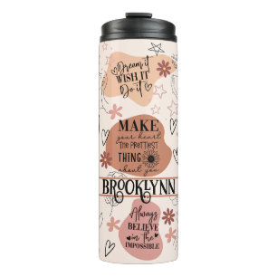 Affirmation Self Love Abstract Pastel Colours Boho Thermal Tumbler