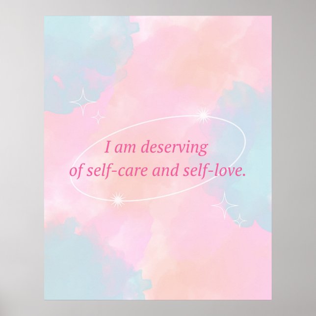 Affirmation Self Love Poster (Front)
