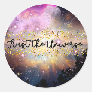 Affirmation: Trust the Universe  Classic Round Sticker