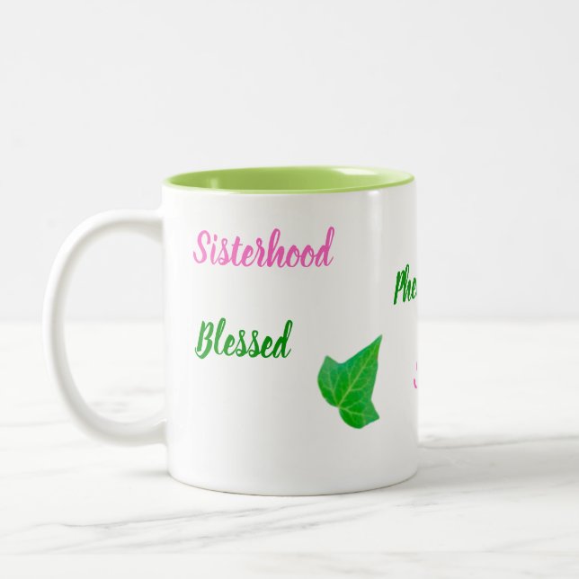 Affirmation Two-Tone Green Ivy Mug (Left)