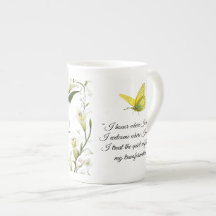 Affirmation Yellow Butterfly Specialty Mug
