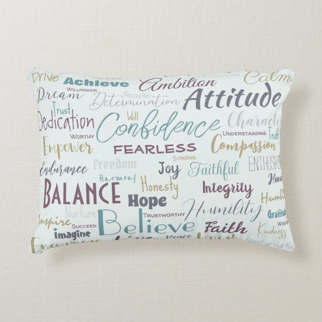 Affirmations   accent pillow (Front)